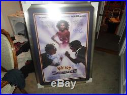 Full sized Weird Science cast autographed custom framed poster with COA