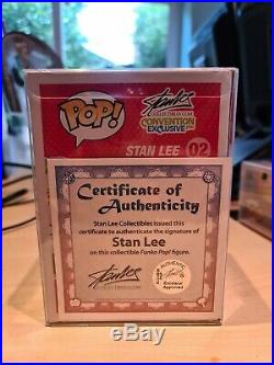 Funko Pop Signed Autograph Stan Lee 02 convention exclusive SDCC Grail with COA