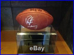 Future HOF Quarterback Peyton Manning autographed football with case and COA