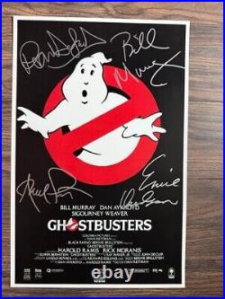 GHOSTBUSTERS MOVIE POSTER 11x17 SIGNED & AUTHENTICATED with COA