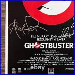 GHOSTBUSTERS MOVIE POSTER 11x17 SIGNED & AUTHENTICATED with COA