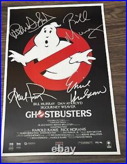 GHOSTBUSTERS Signed Movie Poster 11x17 with COA Authentic Memorabilia