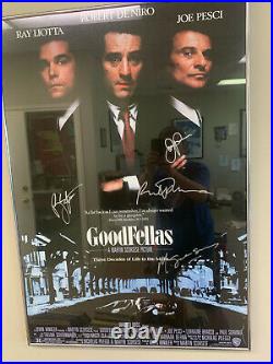 GOODFELLAS ORIGINAL AUTOGRAPHED FRAMED POSTER WITH COA NEAR MINT CONDITION 26 x
