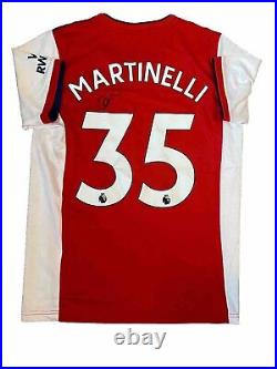 Gabriel Martinelli SIGNED Arsenal FC Football Shirt Medium Autograph with COA