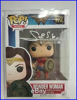 Gal Gadot Autographed/Signed DC Wonder Woman Funko Pop #172 with COA