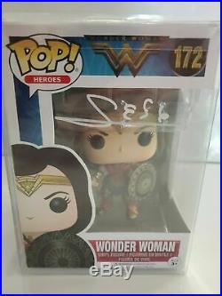 Gal Gadot Autographed/Signed DC Wonder Woman Funko Pop #172 with COA