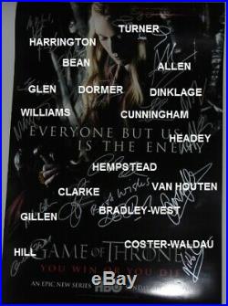 Game of Thrones Signed Cast Poster Framed With COA Original Signatures