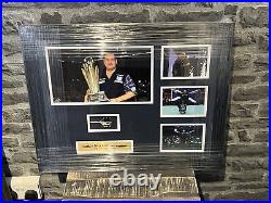 Gary Anderson Signed Darts Flight Display Picture with COA (Newly Framed)