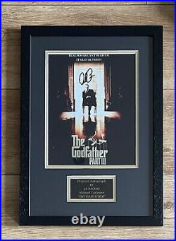 Genuine Hand Signed AL PACINO framed THE GODFATHER Picture 45cm x 32cm With COA