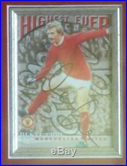 George Best & Denis Law Manchester United genuine autographs framed with COA