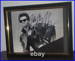 George Michael Hand Signed Photo With Coa Autographed Framed 8x10 Photo