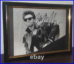 George Michael Hand Signed Photo With Coa Autographed Framed 8x10 Photo