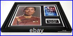 George Takei Hand Signed Star Trek Movie Photo Handmade Wooden Display with COA