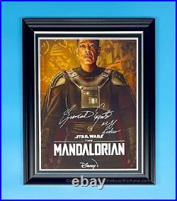 Giancarlo Esposito Signed The Mandalorian Movie Poster Framed With Proof & COA