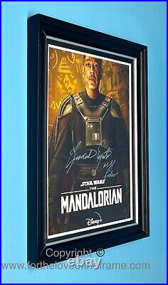 Giancarlo Esposito Signed The Mandalorian Movie Poster Framed With Proof & COA