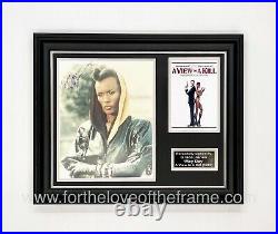 Grace Jones A View to a Kill James Bond Hand Signed Photo Display with COA