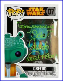 Greedo Star Wars Funko Pop Signed by Paul Blake In Light Green 100% With COA