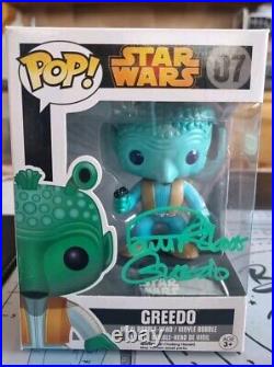 Greedo Star Wars Funko Pop Signed by Paul Blake With COA