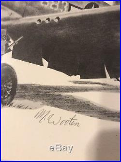 Greg Pappy Boyington and Michael Wooten signed print with COA