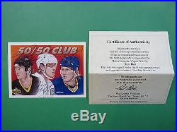 Gretzky/Lemieux/Hull Upper Deck Official Autograph 471/1000 50/50 Club with COA