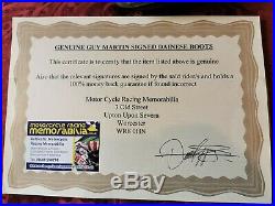 Guy Martin Race Worn Tt Signed Dainese Boots With Coa