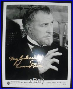 HOUSE OF WAX photo signed by VINCENT PRICE, with COA, 8x10
