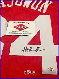 Hakeem Olajuwon Autographed Signed Jersey with COA Houston Rockets