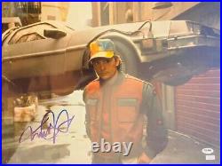 Hand Signed 20 x 12 Michael J Fox Back To The Future Photo With PSA COA