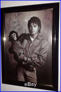 Hand Signed By Michael Jackson Rare 8x10 Photo With Bubbles Autographed With Coa