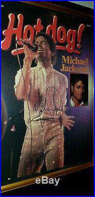 Hand Signed By Michael Jackson With Coa Framed Hotdog Magazine Autographed