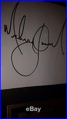 Hand Signed By Michael Jackson With Coa Rare Framed Autographed Paper Display