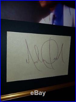 Hand Signed By Michael Jackson With Coa Rare Gold Framed Autographed Display