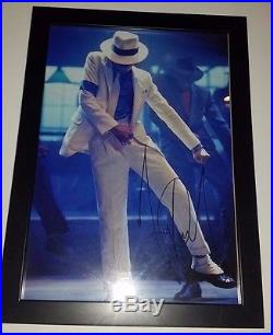 Hand Signed By Michael Jackson With Coa Smooth Criminal Framed 8x10 Autographed