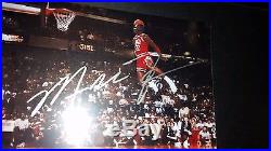 Hand Signed By Michael Jordan With Coa Rare Framed Autographed 5x7 Photo