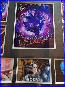 Hand Signed Cast Gardians Of The Galaxy 3 Framed With Coa