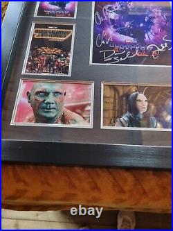 Hand Signed Cast Gardians Of The Galaxy 3 Framed With Coa