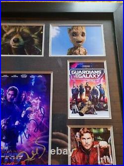 Hand Signed Cast Gardians Of The Galaxy 3 Framed With Coa