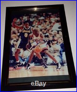 Hand Signed Michael Jordan And Kobe Bryant 8x10 With Coa Framed Autographed