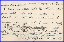 Handwritten Sagamore Hill Card Signed by Theodore Roosevelt in 1917 with COA