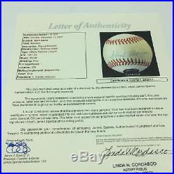 Hank Aaron Signed Autographed Official National League Baseball With JSA COA