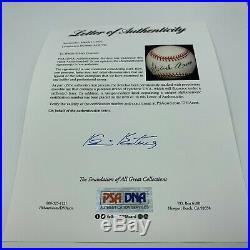 Hank Aaron Signed Autographed Official National League Baseball With PSA DNA COA