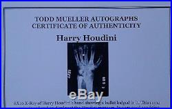 Harry Houdini. Original Period X-ray Historical Museum Piece Not Signed With Coa