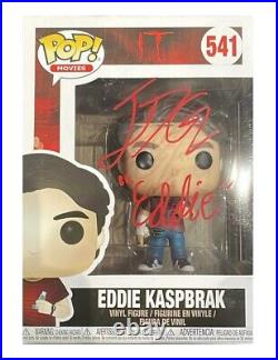IT Eddie Kaspbrak Funko Pop #541 Signed by Jack Dylan Grazer Authentic with COA