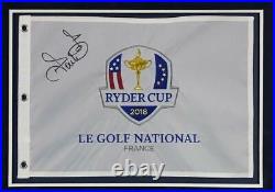 Ian Poulter SIGNED & Framed Ryder Cup PIN FLAG 2018 With PROOF AFTAL COA FTOMM