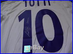 Italy #10 Totti 100% Reliable Autographed Signed Jersey 2002 Away NEW with COA