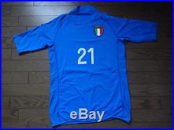 Italy #21 Vieri 100% Reliable Autographed Signed Jersey 2002 Home NEW with COA