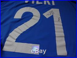 Italy #21 Vieri 100% Reliable Autographed Signed Jersey 2002 Kit NEW with COA