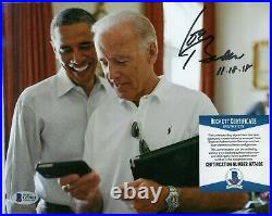 JOE BIDEN Signed AUTO Autograph 8x10 Photo with Barack Obama BAS Beckett COA B