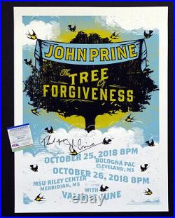 JOHN PRINE Autograph SIGNED Concert Art Poster MISSISSIPPI TOUR with PSA/DNA COA