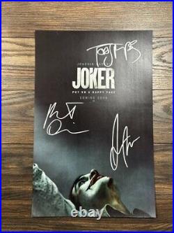 JOKER MOVIE POSTER 11x17 SIGNED & AUTHENTICATED with COA